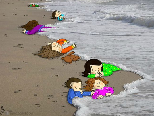 Redes sociales en el mundo homenajean al niño refugiado sirio ahogado