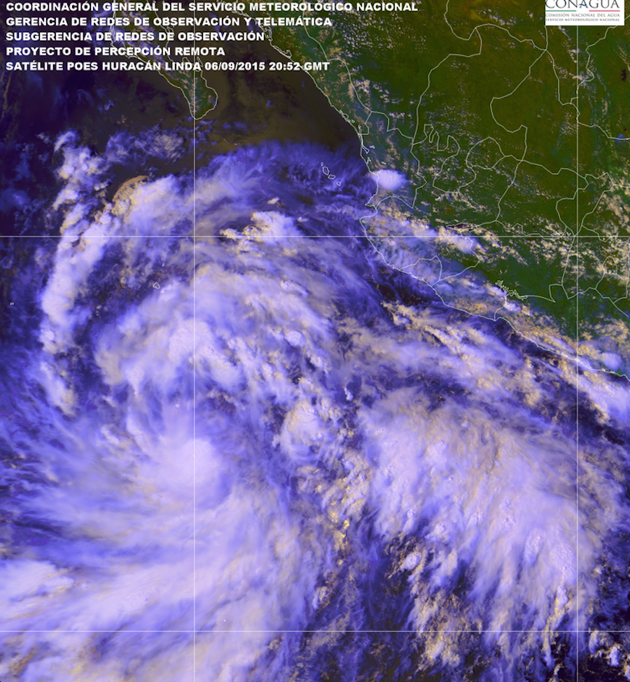 A protegerse en BCS, pronostica SMN lluvias intensas por huracán Linda