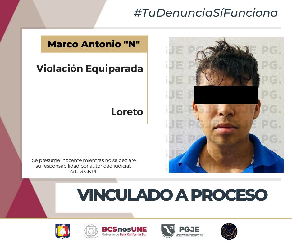 Queda en prisión preventiva Marco Antonio “N” por agredir sexualmente a una menor de edad en Loreto